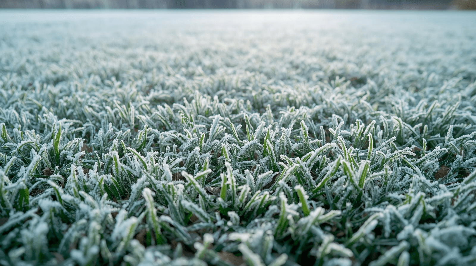 Schnee auf Kunstrasen 